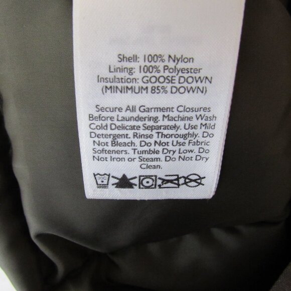 Eddie Bauer Olive Green Goose Down Puffer Vest Men's M Medium - Picture 8 of 9